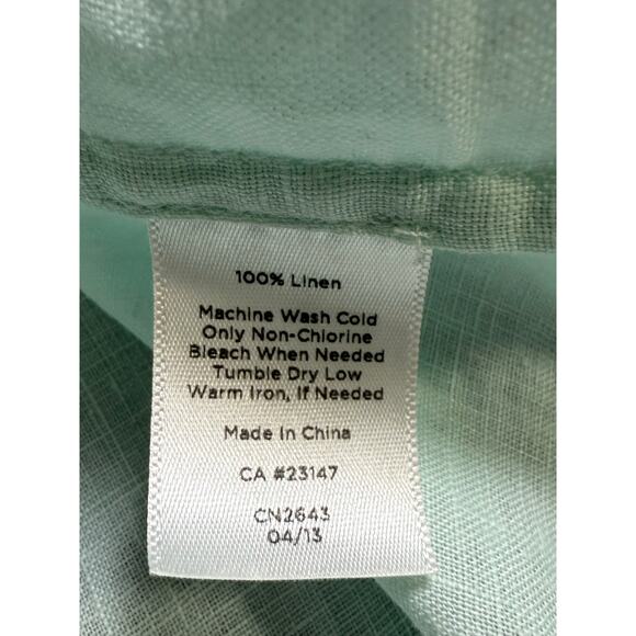 Talbots 100% Linen Tunic Shirt Size M Beachy Coastal Grandma Nautical Sailing - Picture 7 of 15